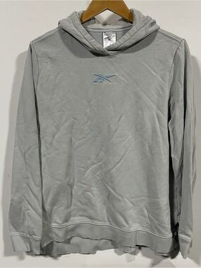 Reebok Light Gray Hooded Pullover with Subtle Logo
